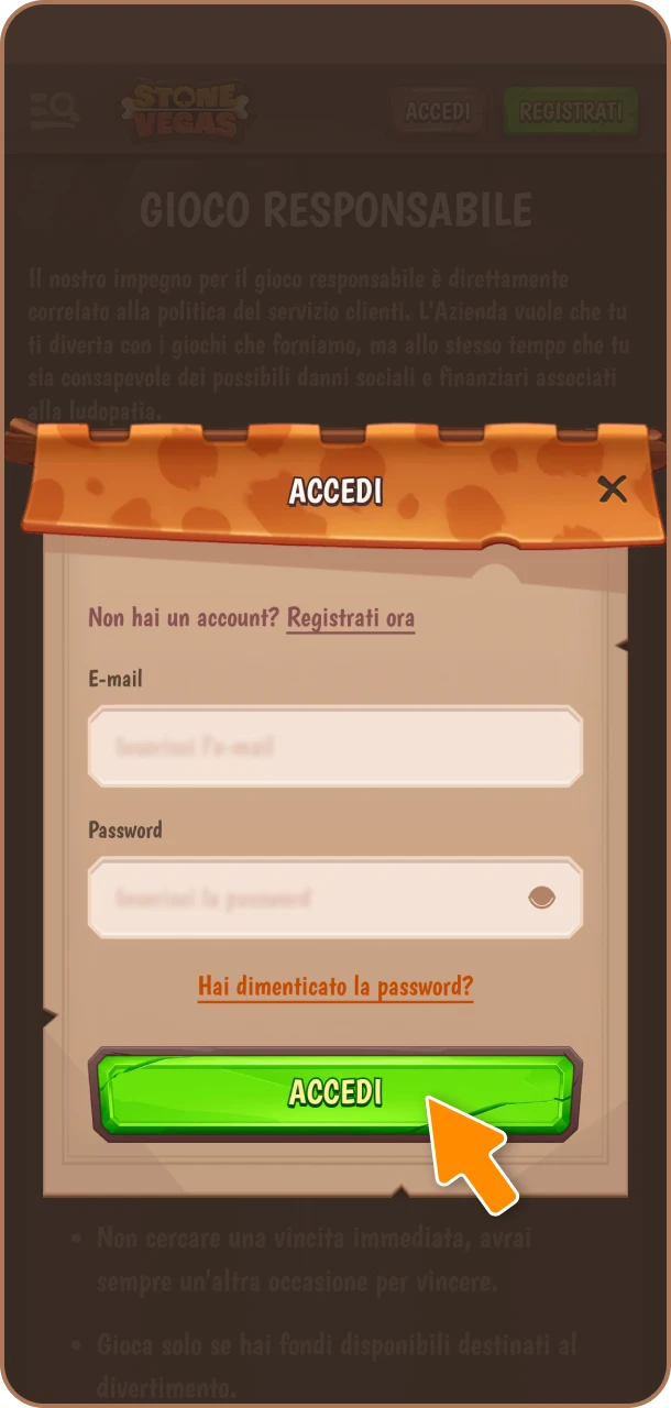 Conferma e scopri il divertimento su Stonevegas.