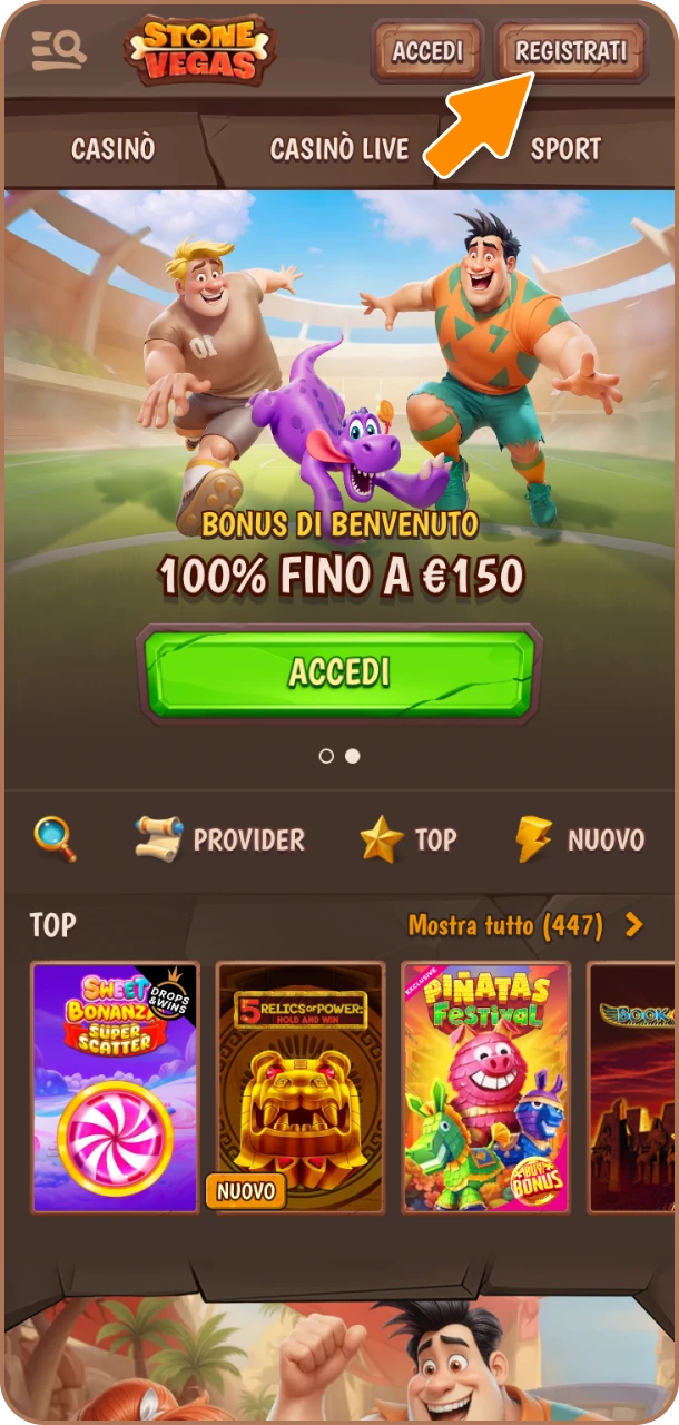 Clicca e scopri vincite emozionanti su Stonevegas.
