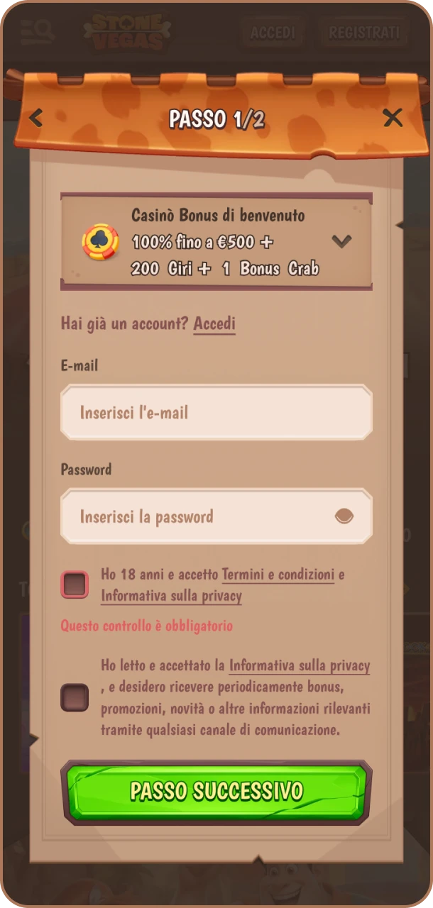 Scegli il metodo ideale per giocare su Stonevegas.